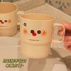 Taza de Enjuague Bucal Linda de Alto Valor para Niños, Taza para Cepillo de Dientes Familiar, Taza para Lavar, Estudiante Chica Portátil, Taza para Cepillo de Dientes de Pareja