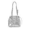 Bolso de cubo vintage nuevo para comercio exterior, bolso de hombro cruzado de moda transfronteriza simple, bolso de mano texturizado para el día a día, bolso cruzado para mujer