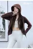 Nueva Chaqueta Deportiva con Capucha Gruesa y Cálida Estilo Lulu para Mujer, Cardigan Casual para Yoga, Entrenamiento, Fitness
