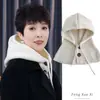 Gorro y Bufanda Todo en Uno Gorro 2025 Otoño e Invierno Nuevo Estilo Protección para el Cuello Bufanda de Lana Cálida Elegante Estilo Coreano Boina Tejida