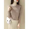 Top de Malha de Seda Gelada Azul de Alta Qualidade com Ombro a Ombro e Meia Manga para Mulheres, Nova Blusa Fina de Manga Média para o Verão 2025