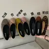 Sapatos Rasos Femininos Estilo Chanel, Novos para Primavera e Outono, Veludo, Estilo Fada Gentil Noturno, Mocassins Rasos Slip-On