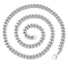 Collar Cubano Europeo y Americano para Hombre Cadena de Clavícula de Acero de Titanio Diseño de Cifrado de Arco Único Cadena de Clavícula Gruesa Simple y Dominante