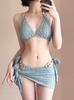 Nuevo bikini sexy dividido 2024 traje de baño adelgazante para mujer vacaciones de playa traje de baño para aguas termales [entrega de una pieza]]
