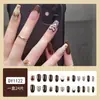 Unhas Postiças Curtas Personalizadas no Atacado, Adesivos de Unha Embalados, Unhas Usáveis, Arte de Unha Ilustrada, Unhas Postiças