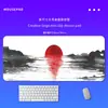 Novo Mouse Pad Grande Estilo Chinês Pintura a Tinta Flor de Ameixa, Design Retrô de Paisagem Tradicional, Bordas Costuradas com Precisão, Tapete de Mesa de Borracha Antiderrapante