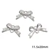 Aleación Estilo Chino Nuevo Separador de Tres Vías Perla Redonda Flor Mariposa Corazón Pequeño Colgante Hecho a Mano DIY Pulsera Collar Accesorios