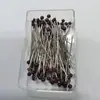Caixa de Agulhas de Vidro Colorido Cor Mista Agulha Perolada Agulha de Posicionamento para Corte Vertical de Roupas Pino Fixo Agulha com Conta de Vidro de Cor Única
