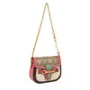 Bolso tipo Silla con Diseño Estampado Color-Blocking de Gama Alta, Elegante Bolso Cruzado de Hombro de Cuero Genuino, Nueva Moda 2026, Tendencia de Lujo Ligero