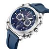 Reloj cronógrafo de cuarzo para hombre, multifuncional, deportivo, con correa de silicona agradable para la piel, estilo boutique, 83018m