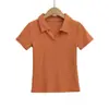 672-25 Novo Estilo de Verão Estilo Europeu e Americano Simples Básico Casual Gola V Manga Curta Camisa Polo Camada Base Camiseta