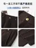 Pantalones de lana color café de pierna ancha para mujer, elegantes y chic para invierno, de cintura alta, pantalones rectos fluidos, nuevo estilo 2026 pantalones casuales para mujer