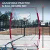 Red de Práctica de Baloncesto Universal con Red de Retorno de Balón, 10*6 pies, Varios Tamaños, Red de Entrenamiento para Personas Perezosas, Red de Entrenamiento para Cancha de Baloncesto