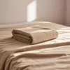 Juego de sábanas simple para todas las estaciones, una sola pieza para dormitorio estudiantil, juego de tres piezas de funda de edredón y fundas de almohada lavadas de color liso para uso en la cama