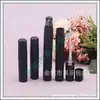 Frasco spray preto 5ml caneta perfume transparente fosca, frasco dispensador de perfume, frasco spray de líquido 5ML com tampa de rosca caneta spray