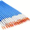 Pinceles Planos de Nylon Transfronterizos para Pintura Infantil, Muñecos de Yeso, Pintura Acrílica, Plumas para Delinear y Detallar Venta al por Mayor