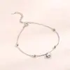 Pulsera de Plata de Ley S925 Estrella Azul de Cinco Puntas Estrella Pequeña Cielo Estrellado Simple Japonesa y Coreana Ajustable para Estudiantes Venta al por Mayor para Mujeres