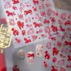 Cyansea Transfronteiriço Popular Ano Novo Festivo Ano do Cavalo Festival da Primavera Sonhador Pônei Vermelho Estrela Decoração de Unhas Adesivos DIY