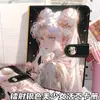 Álbum de Tarjetas A5 Chica Hermosa Color Plata Edición Láser Álbum Coleccionable Anime Cuaderno de Hojas Sueltas Álbum de Colección de Cuero Desmontable Álbum de Almacenamiento