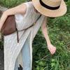 Atuendo de Moda Vestido Blusa Hueca Vestido Largo Top sin Mangas con Abertura Suéter Largo de Verano para Mujer