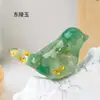 Joias Runyang Ornamento de Pássaro de Cristal Natural Cascalho de Epóxi Estátua de Animal Artesanato de Cristal Presente de Inauguração de Casa