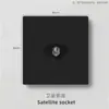 Enchufe de Interruptor Esmerilado Estándar Británico de Exportación Negro, Un Interruptor Enchufe Multifuncional de Cinco Agujeros USB Estilo Europeo Interruptor de 25A