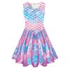 Venda direta por atacado transfronteiriça roupas infantis primavera e verão novo estilo europeu e americano vestido de menina estampado sem mangas vestido infantil vestido