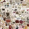 100 Hojas Pegatinas de Material Estilo Europeo Diario Retro Decoración Transfronteriza Botella de Agua Maleta Cuaderno Funda de Teléfono Venta al por Mayor