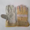 Guantes de Piel Dividida de Cerdo con Dorso de Algodón Rayado, Semipiel, Resistentes al Aceite, Antiestáticos, Protección Laboral, Guantes de Soldadura de Piel de Cerdo, Libres de Pelusa