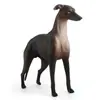 Figura Realista de Galgo Modelo de Perro de PVC Realista Escultura Estática de Perro de Caza Decoración de Galgo Negro para el Hogar o la Oficina 18cm  3cm  135cm