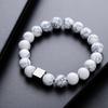 Pulsera de piedra volcánica para hombre, diseño geométrico cuadrado personalizado, estilo nuevo de alta gama, accesorios combinables, joyería de lujo sencilla y ligera para mujer.