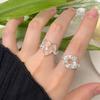1470 Diseño de Lujo Accesible de Nicho Estilo K Anillo de Corazón Calado de Estrella de Mar Plata Esterlina S925 Anillo de Plata Femenino en Forma de Corazón
