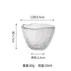 Taza Maestra Transparente Estilo Japonés Taza Nieve Temprana Copa de Vino Martillada Cristal de Niña Taza de Té de Cristal Taza Única para Té Kung Fu