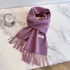 Bufanda de Color Sólido para Mujer, Chal Grueso de Invierno 100% Lana, Moderno y Elegante, Estilo Coreano de Alta Gama, Calentador de Cuello Cálido, Set de Regalo en Caja