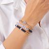 Venta Caliente Transfronteriza Nuevas Letras Redondo Cuentas Pulsera de Cuentas de Cerámica Suave Contraste de Color de Bola Personalizada Moda Tres Piezas Cuerda de Mano
