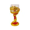 Nuevo Vaso de Vino Dragón Dorado Estilo Chino, Vaso de Cristal Grabado de un Solo Tiro para Brindar, Exquisito Vaso de Pie Alto para Regalo, Vaso de Licor para Bodas