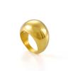 Dropshipping Moda Europea y Americana Anillo de Acero de Titanio Grande Brillante con Parte Superior de Arco Dorado de Moda Anillo Geométrico de Acero Inoxidable para Hombres y Mujeres