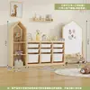 Gabinete de Almacenamiento de Juguetes para Habitación Infantil Combinación de Gabinete con Pizarra Magnética de Madera Maciza Gabinete de Almacenamiento y Organización Multicapa