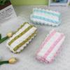 Bubble lattice pencil case de grande capacidade estudante pencil case versão da menina 2023 New ins cream puff storage makeup