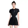 Traje de baño para mujer, traje de baño deportivo, conservador, para adultos, nuevo, talla grande, que cubre la piel, adelgazante, traje de baño para piscina
