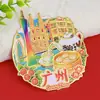 Imán de Nevera Metálico Cintura Delgada de Guangzhou Estilo Chino Atracciones Turísticas de Guangzhou Museo Souvenirs Culturales y Creativos Personalizable