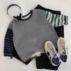 Camiseta de Manga Larga para Niños Maibao 2026 Otoño Nuevo Estilo Suéter Rayado Elegante para Niños Ropa Infantil Huzhou Zhili Clase A