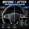 KineShineX Pasta Reparadora de Cuero para Volante de Coche Color Negro Restauración de Cuero para Rayones, Desgaste y Grietas