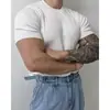 Nueva camiseta de verano para hombre estilo old money, cuello camisero, versión coreana ajustada, estilo maduro, polo simple de punto de seda helada