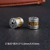 Contas de Barril de Liga Prata de Xizang Joias Bicolor Materiais para DIY Contas de Buda Pulseira Contas de Barril de Transferência Nuvem Mantra de Seis Caracteres Contas Espaçadoras