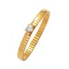 Traje de Zircón Amor Esmeralda Europeo y Americano Transfronterizo para Mujer Traje de Pulsera de Anillo en Forma de Corazón Transfronterizo Cadena para Clavícula
