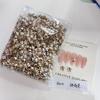 Pacote de joias de diamante para unhas Champagne 1440 strass de unha com formato de fundo pontiagudo diamante grande coração torto quadrado gordo broca de machado acessórios