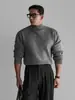 Suéter Gola Alta Simples Myq para Homens, Quente de Inverno, Slim Fit, Camada Base Tricotada, Roupa Estilo Coreano