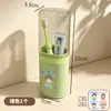 Juego de tazas para lavar para familia de cuatro, taza portátil para guardar cepillo de dientes y pasta de dientes para viajes, taza de enjuague bucal para el hogar para padres e hijos con tapa
