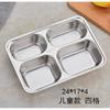Caixa de Almoço Dielétrica Espessa Estilo Chinês com Tampa para Estudantes Adultos Crianças Cantina Caixa de Almoço Escolar Placa de Aço Inoxidável 304 para Fast Food